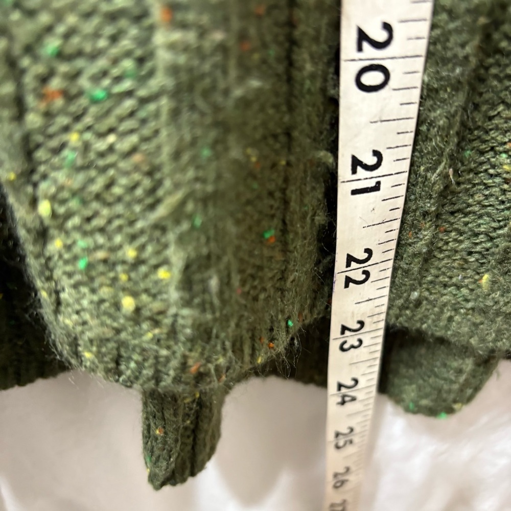 Hannah green confetti cable knit sweater. - Picture 8 of 8